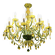 Grand lustre à pampilles en verre et polypropylène – 14 lumières