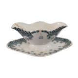 Saucière ancienne en faïence "Société Anonyme" St Amand et Hamage