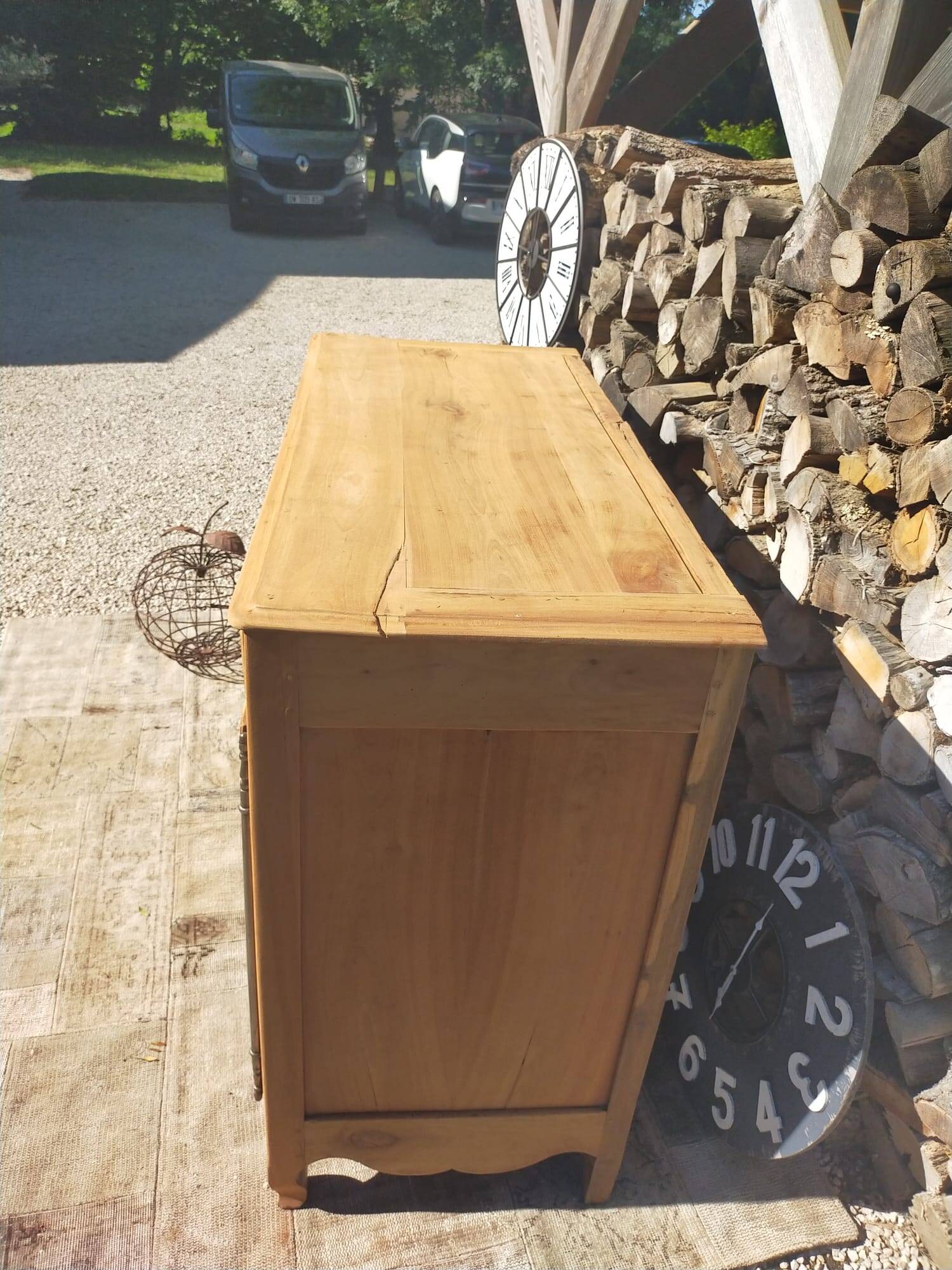 Renovated solid wood sideboard