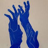 Linocut - The embrace