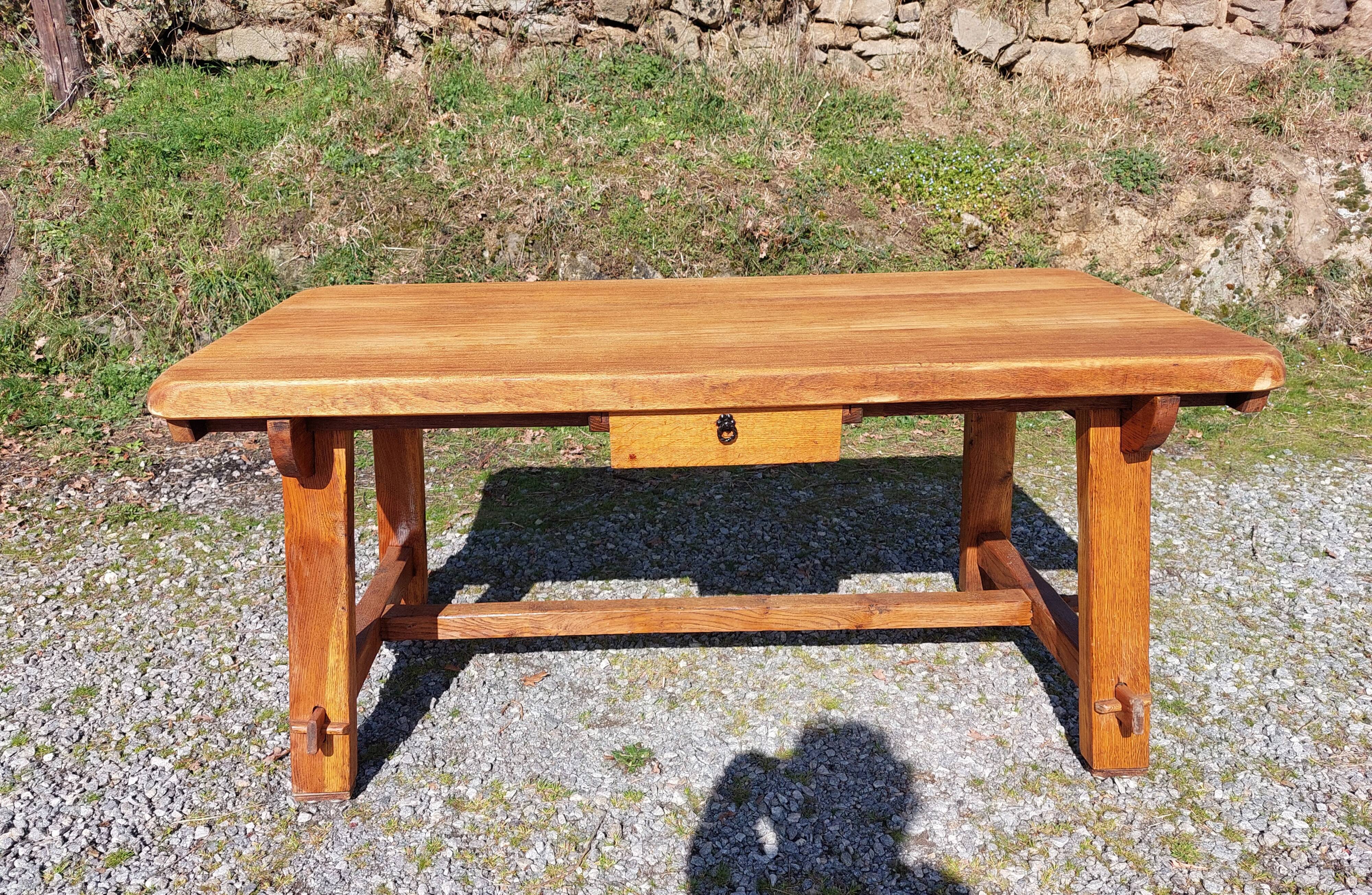 farm table with extensions, solid wood