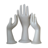 Set of 3 hands white soliflore