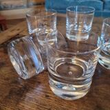 5 thick-bottomed bubble glasses – Scandinavian design, 1970s