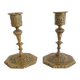 Pair of gilt bronze candlesticks signed Alfred Daubrée, Napoleon III