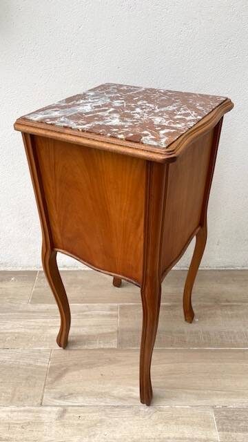Nightstand Antique Wood and MARBLE