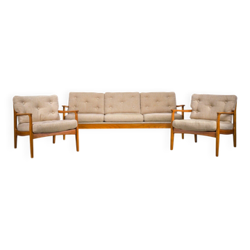 Sofa and chairs by Eugen Schmidt for Soloform, 1960s, set of 3