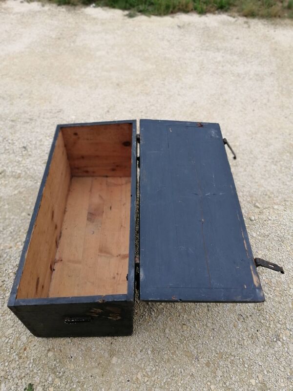 Ancienne malle de voyage  en bois vintage