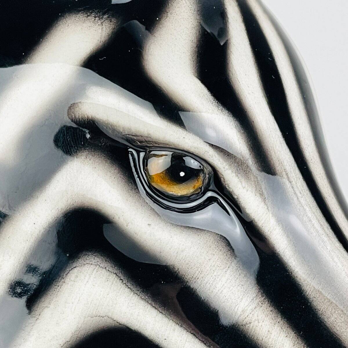 Large ceramic zebra sculpture from Bassano, Italy, 2000s.