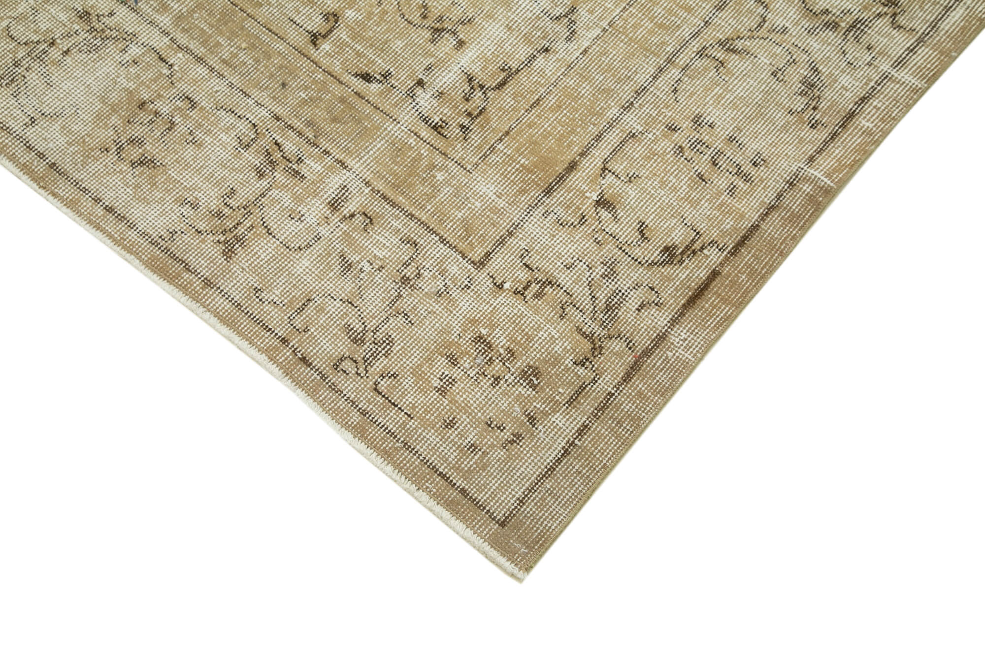 Handmade oriental beige rug 201 cm x 300 cm
