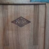 Art Nouveau Art Deco sideboard in blond walnut
