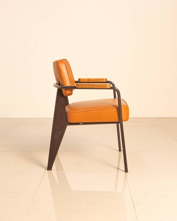 Fauteuil de direction cognac par Jean Prouvé pour Vitra 00's