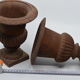 Pair of cast iron Medici vases