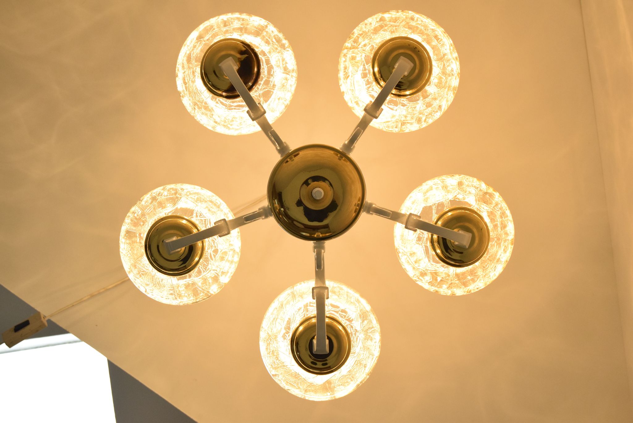 Mid-century Chandelier,Czechoslovakia,1970's.