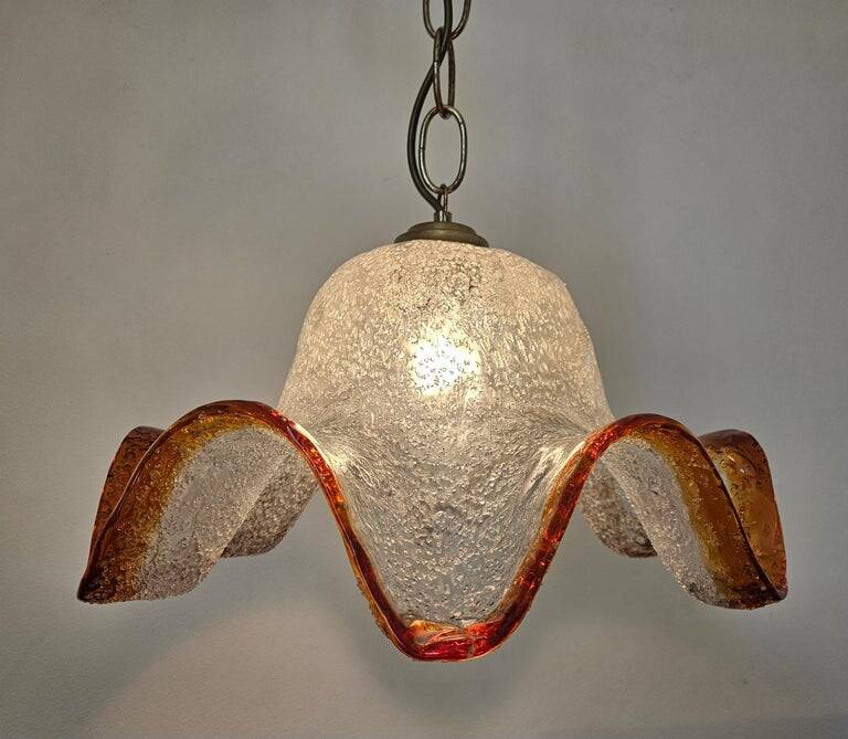 Midcentury Rare Chandelier Mazzega, Murano Glass, Italy, 1970s