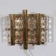 Pair of glass and brass wall lights by Carl Fagerlund 1970