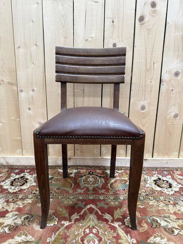 Suite de 6 chaises 1950 attribué à Gaston Poisson