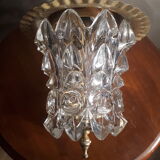 Gold and glass hanging lamp 1950/70