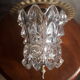 Suspension baladeuse or et verre 1950/70