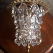 Gold and glass hanging lamp 1950/70