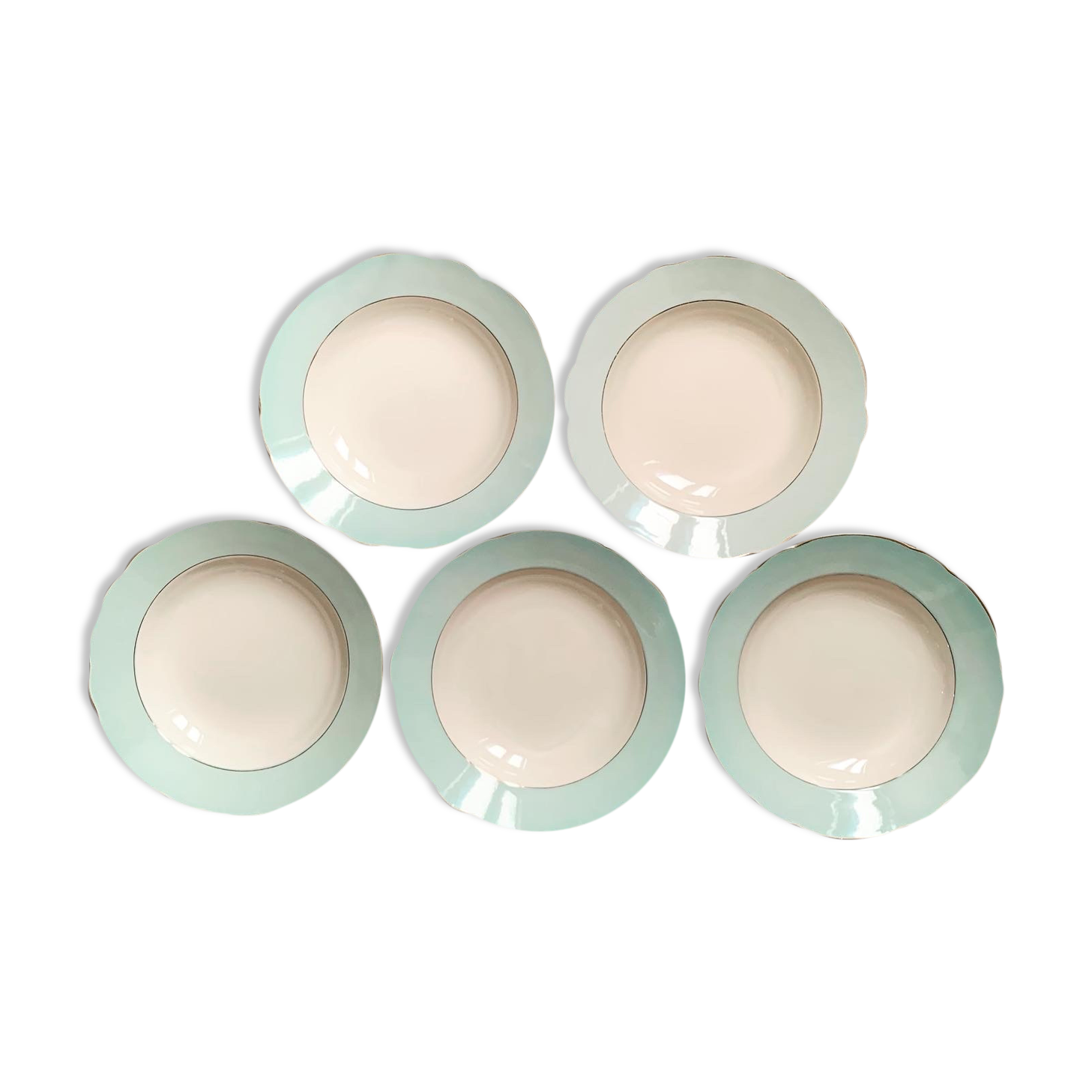 5 hollow plates Sarreguemines