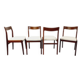 Set of 4 vintage Scandinavian teak chairs from the 60s