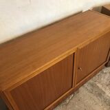 Set of three modules enfilade Scandinavian style blond teak 1960