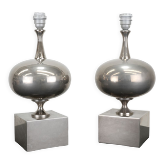 Paire de lampes de Philippe Barbier circa 1970