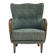 1960s, Danish armchair, green furniture velour, beech wood.