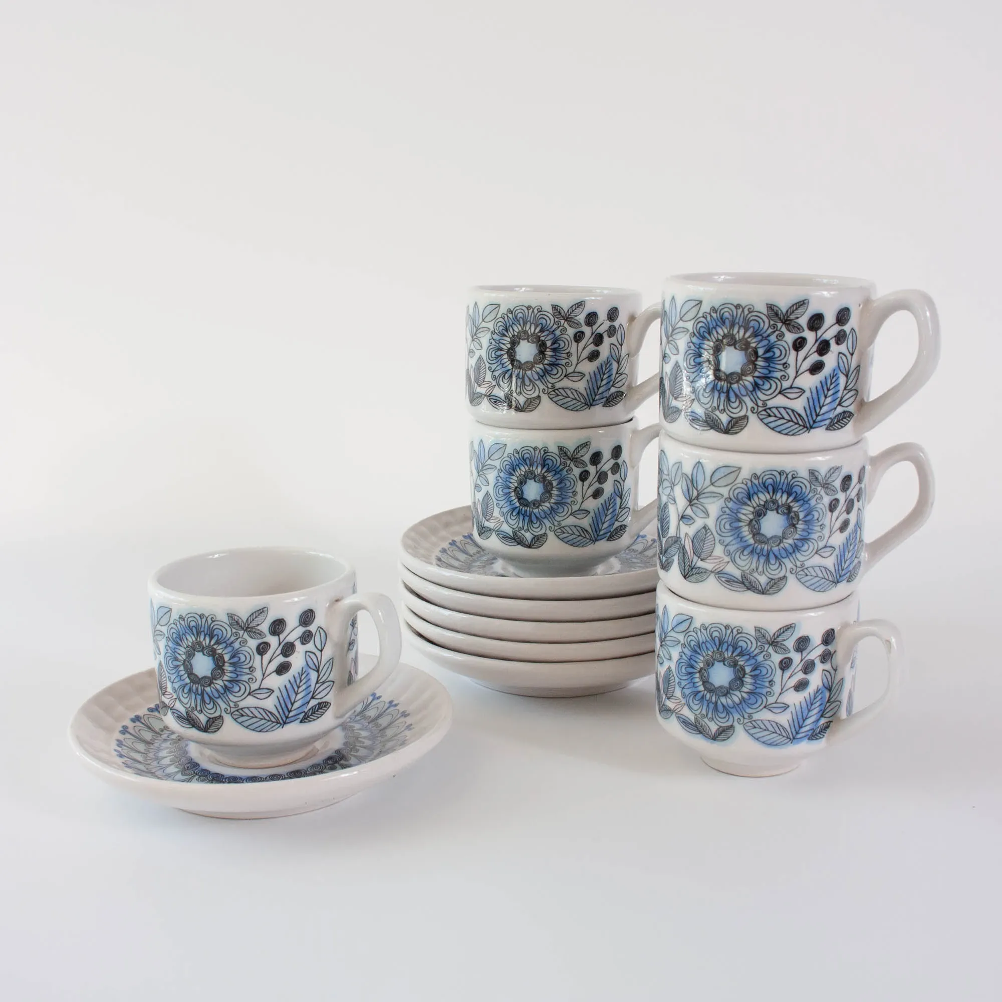 Vintage 1970s Raul da Bernarda Tea Set from Alcobaça, Portugal