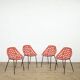 Suite de 4 chaises « Coquillage » Pierre Guariche pour Meurop
