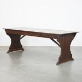 Antique English Pinewood Monastery Table from the 19th Century