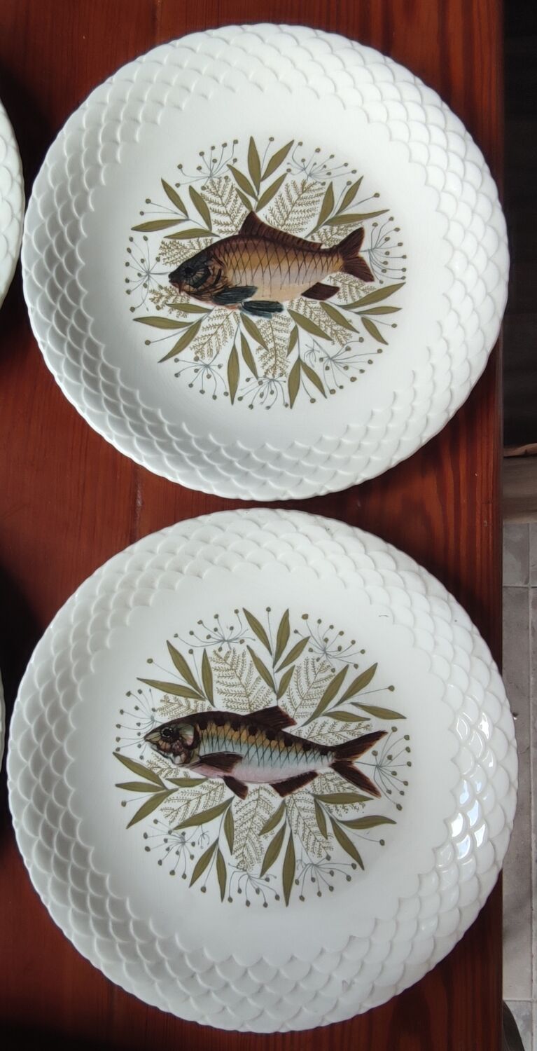 Service à poisson vintage Gien