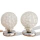 Pair of German 50s Modernisr glass table lamps by Groewe