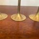 Suite of 3 vintage brass candle holders