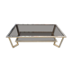 Table basse à deux niveaux verre et laiton