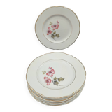 Set of 8 antique Lunéville-Badonviller plates Model "Madrigal"