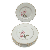 Set of 8 antique Lunéville-Badonviller plates Model "Madrigal"