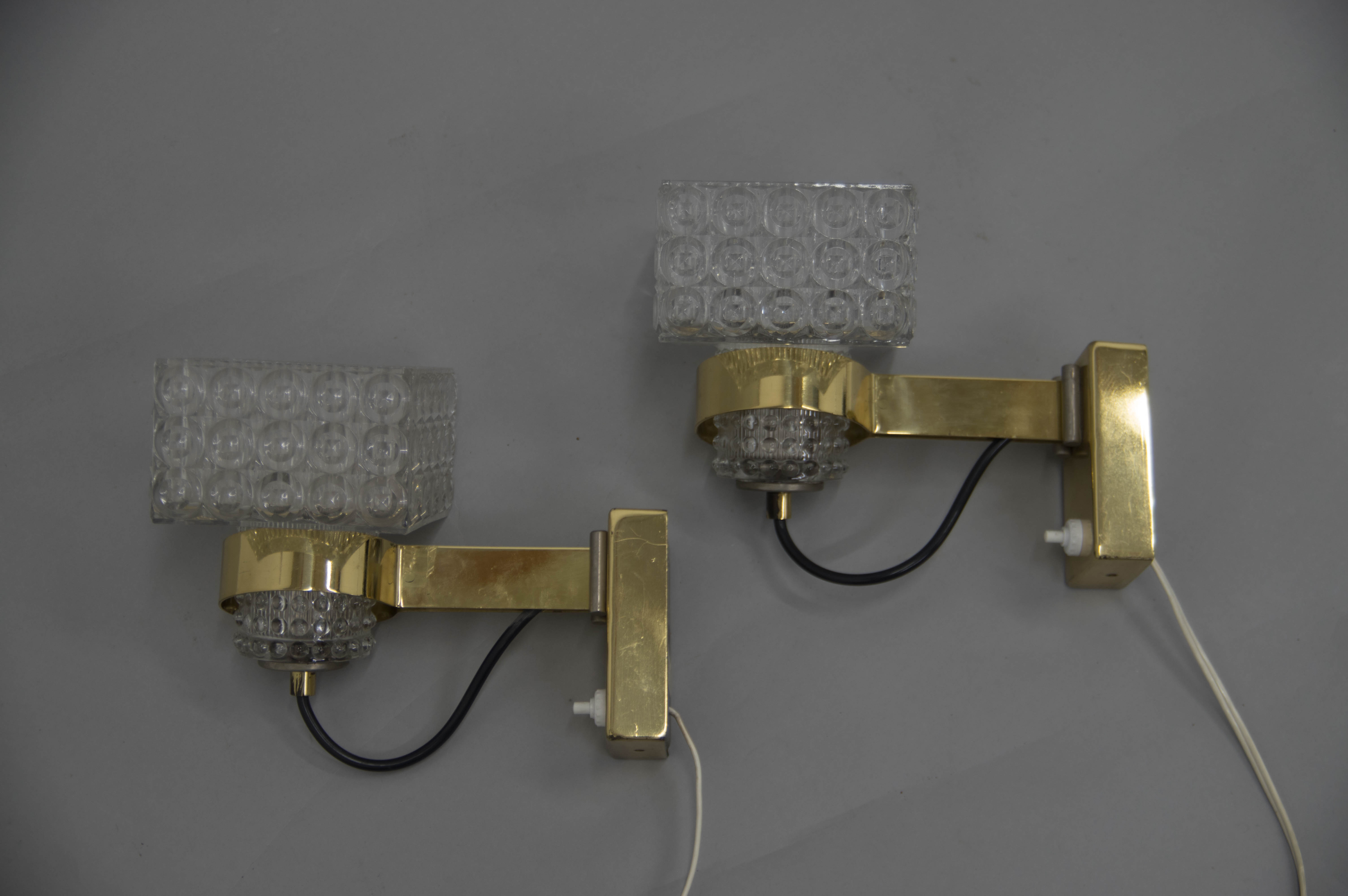 Set of two wall lamps by lidokov, 1970s