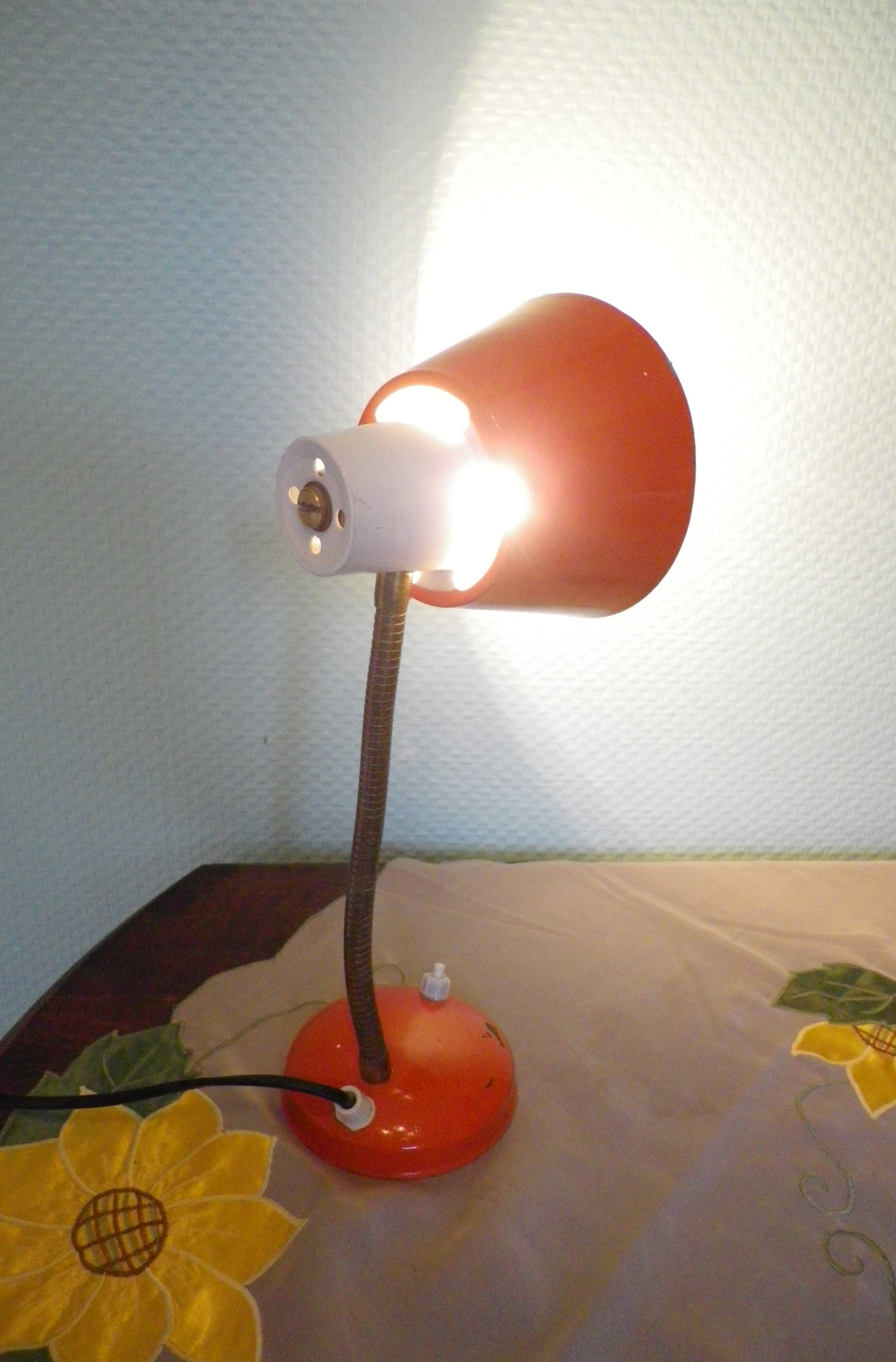 Table lamp, tiltable, metal, 70s