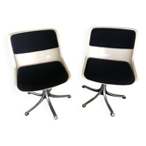 Pair of Modus swivel chairs by Osvaldo Borsani