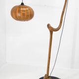 Custom made wooden floor lamp, 1960