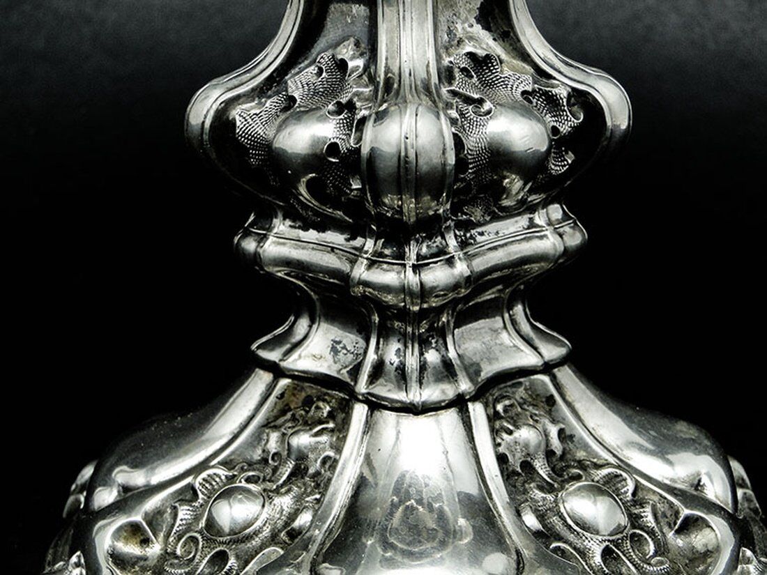 19th century Austro-Hungarian silver fruit platter