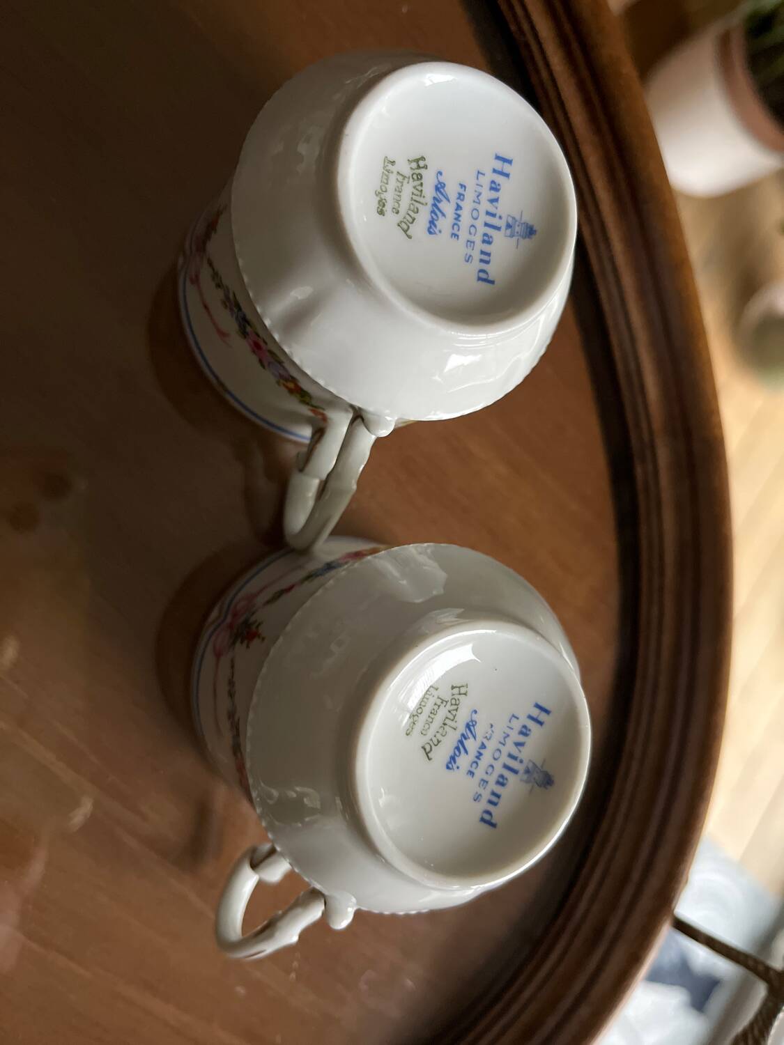 Limoges porcelain coffee cups and saucers