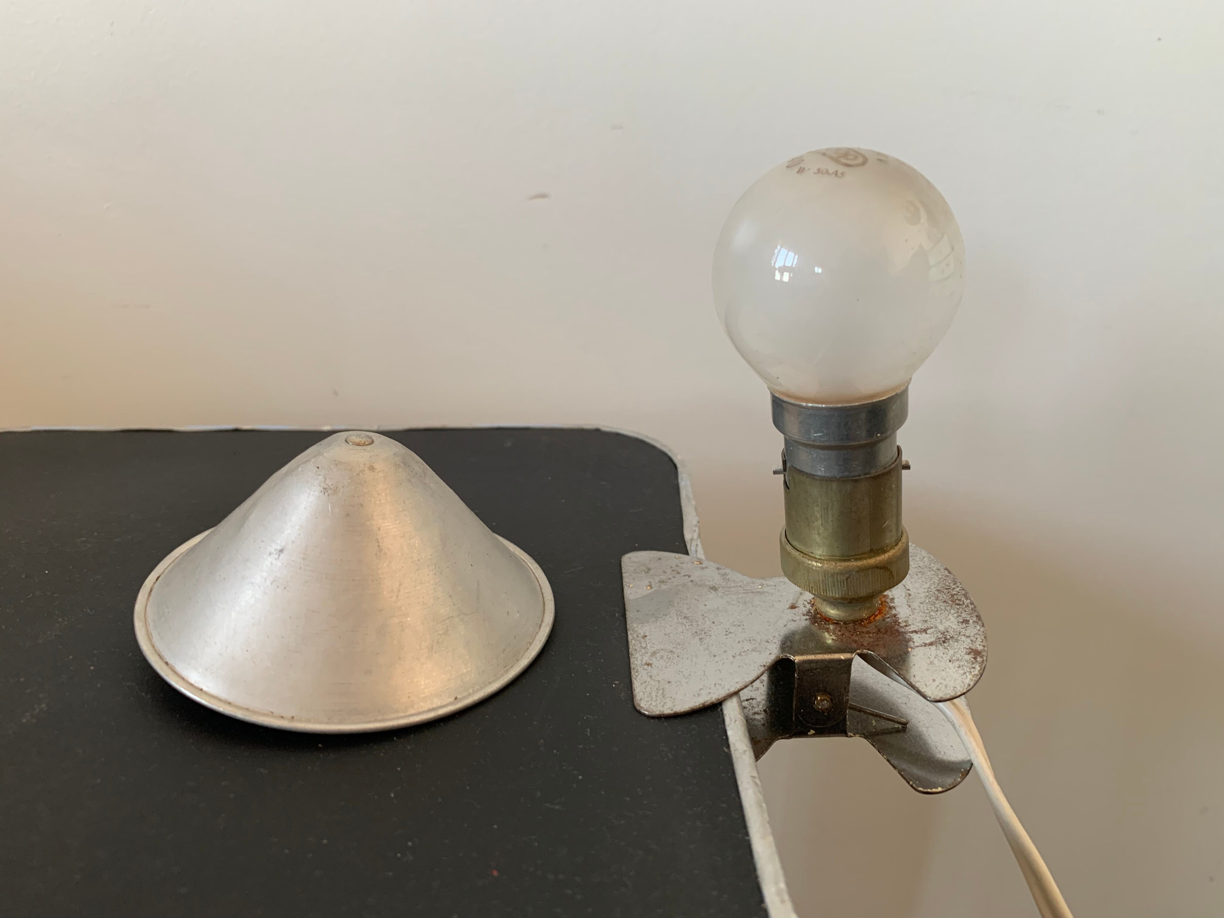 Old mushroom clip lamp
