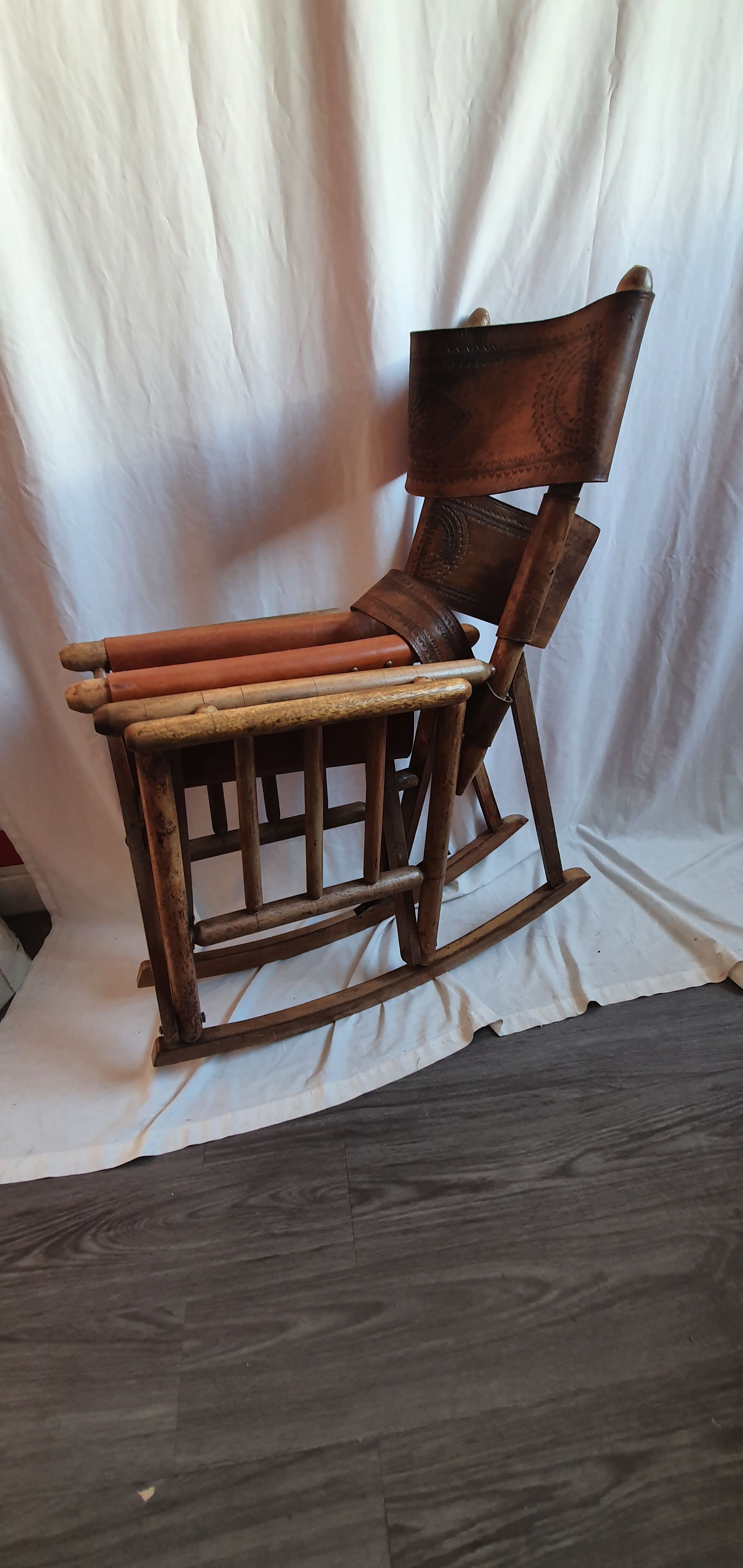1950 leather rocking chair