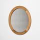 Round solid pine mirror, Les Arcs, circa 1980