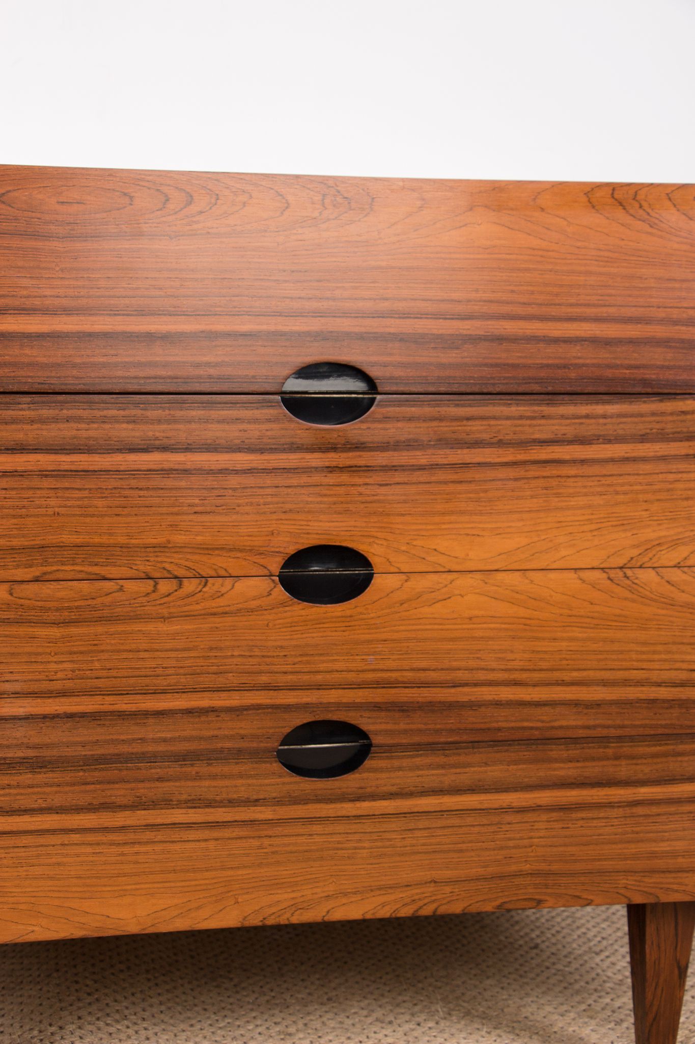 Rosewood chest of drawers designed by Paul Geoffroy published by Roche Bobois.