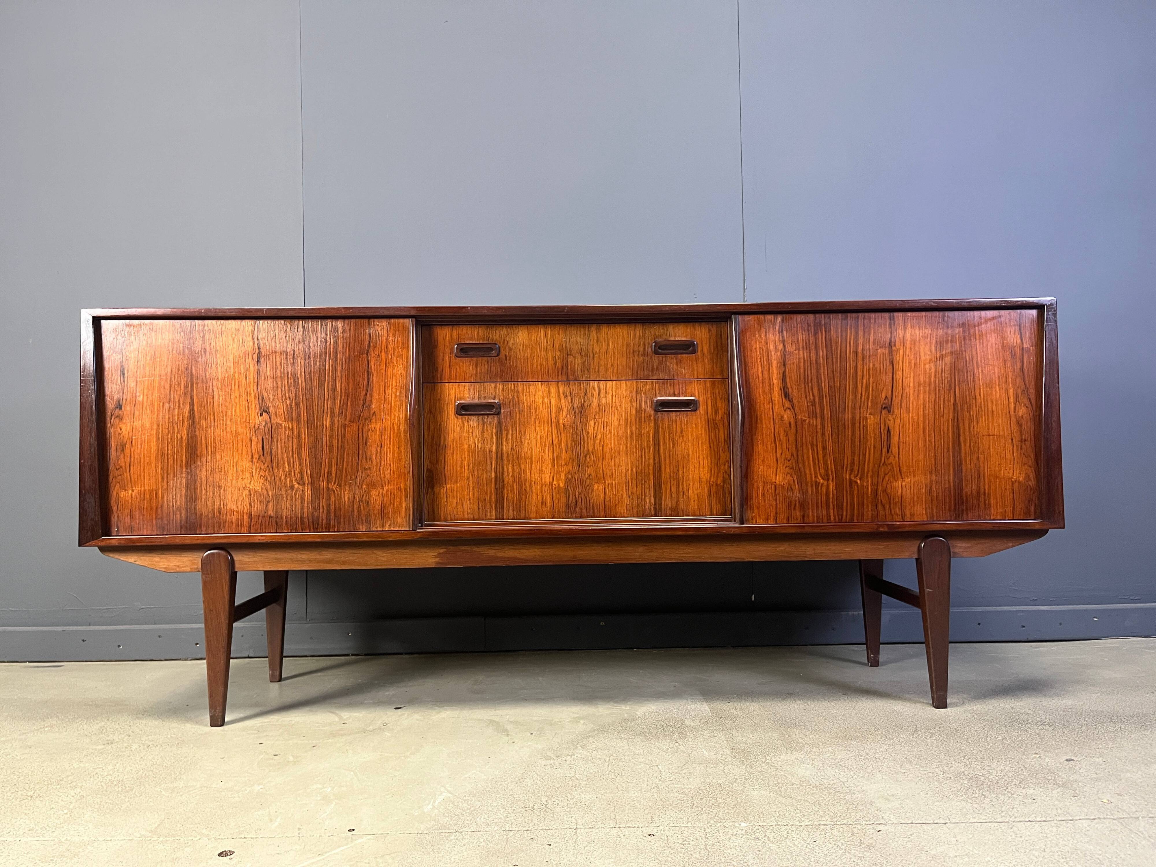 Vintage Scandinavian rosewood sideboard, 1960s