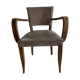 Bridge chair vintage grey velvet