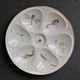 6 oyster plates fine porcelain Lourioux Foëcy